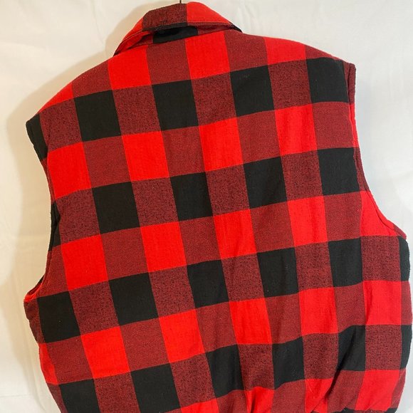 Branded Lion Black & Red Plaid Quilted Zip Front Vest NWOT Women's Size XL - Picture 6 of 14